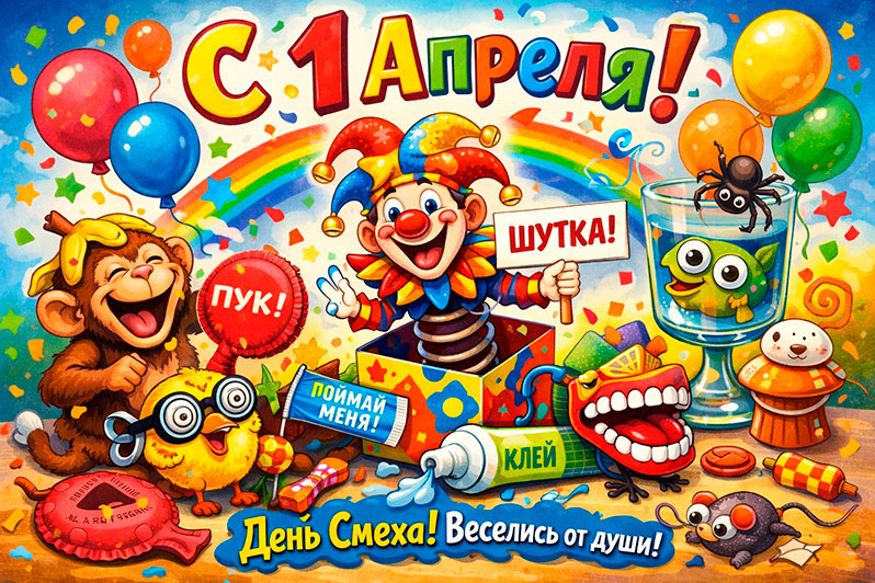 Открытка на 1 Апреля
