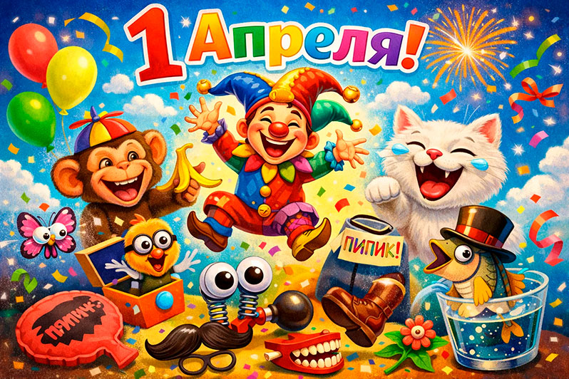 Открытка на 1 Апреля