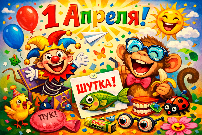 Открытка на 1 Апреля