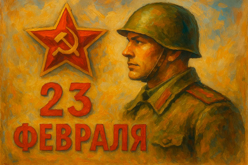 Открытка на 23 Февраля