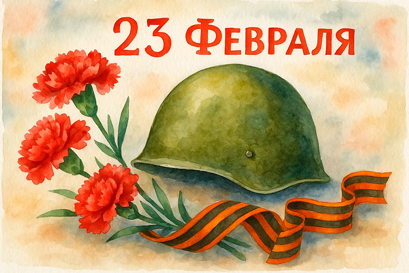 Открытка на 23 Февраля