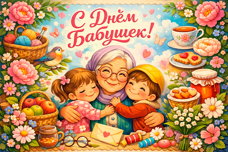 Открытка на День бабушек
