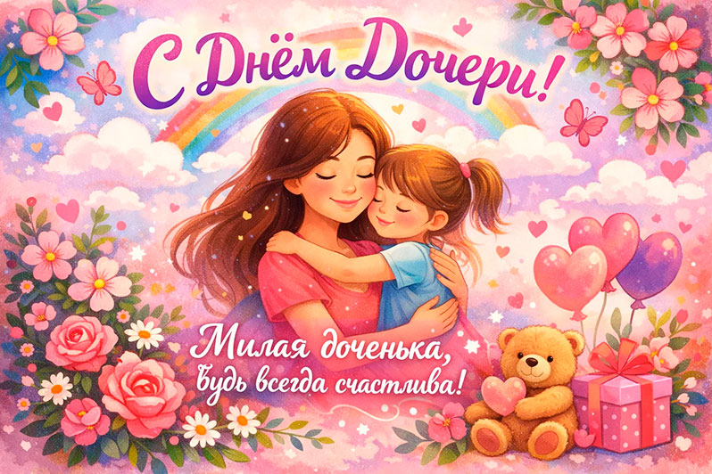 Открытка на День дочери