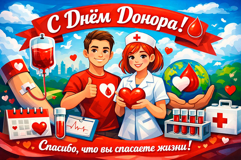 Открытка на День донора крови