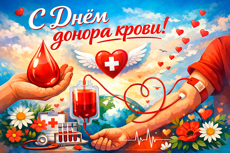 Открытка на День донора крови
