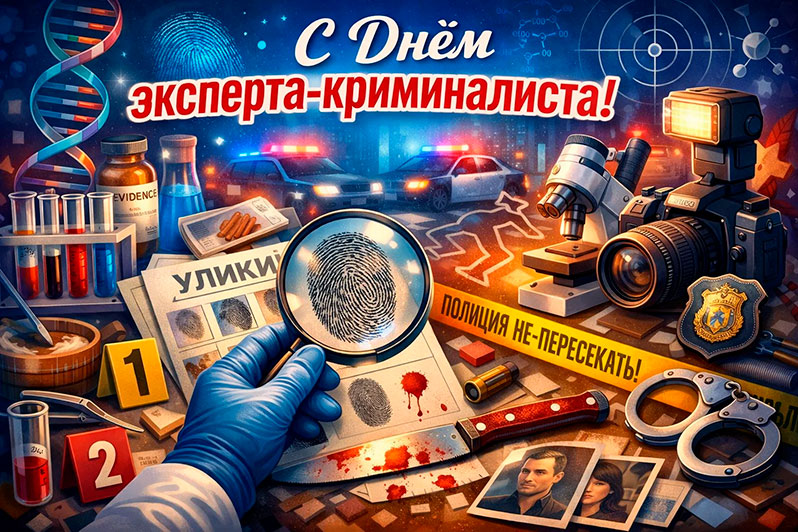 Открытка на День эксперта-криминалиста