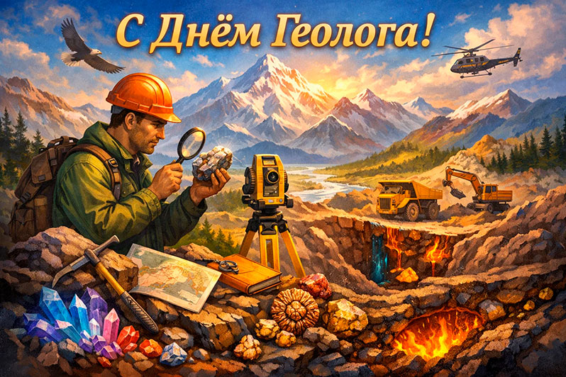 Открытка на День геолога