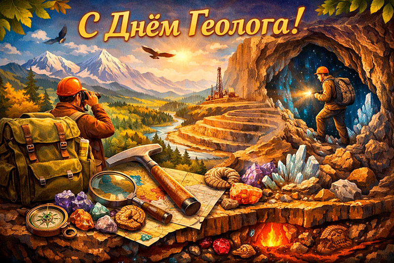 Открытка на День геолога