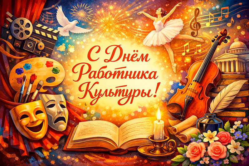 Открытка на День работника культуры