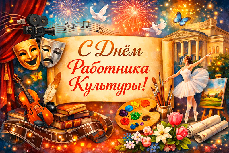 Открытка на День работника культуры