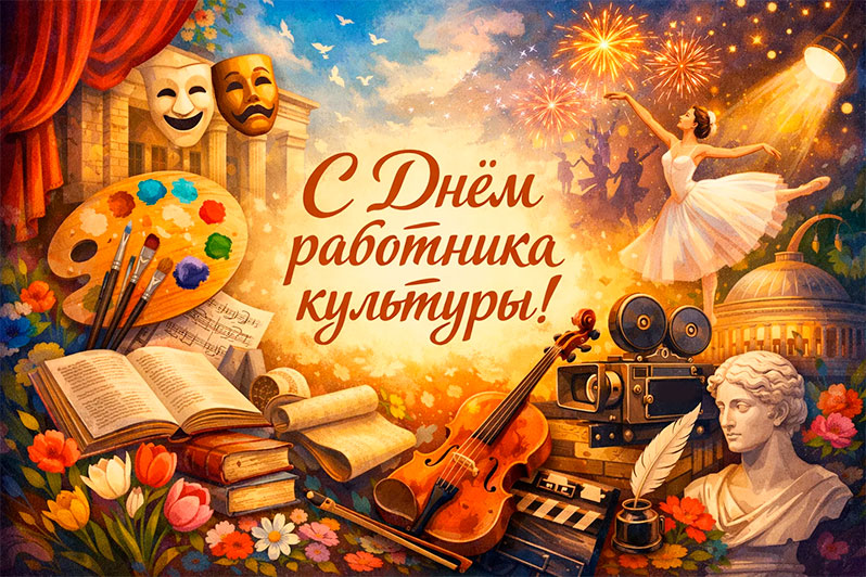 Открытка на День работника культуры
