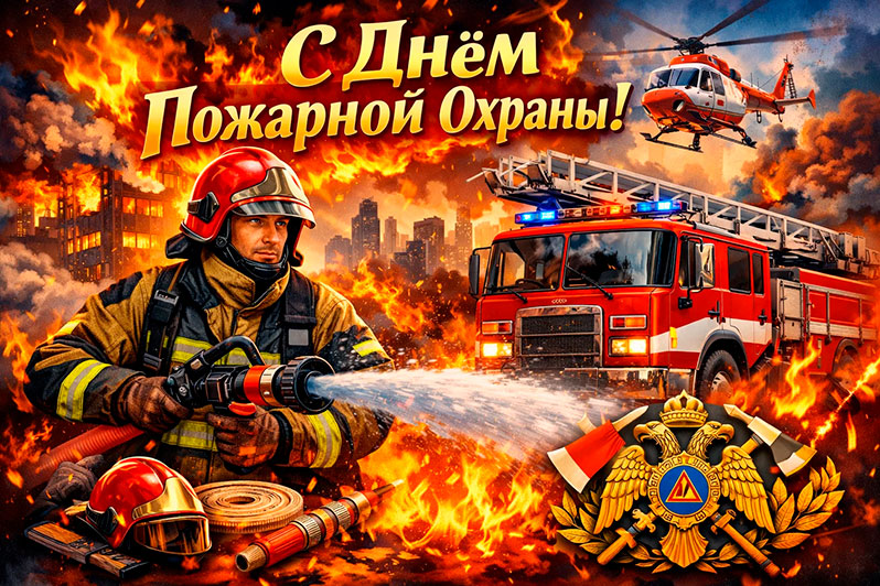 Открытка на День пожарной охраны