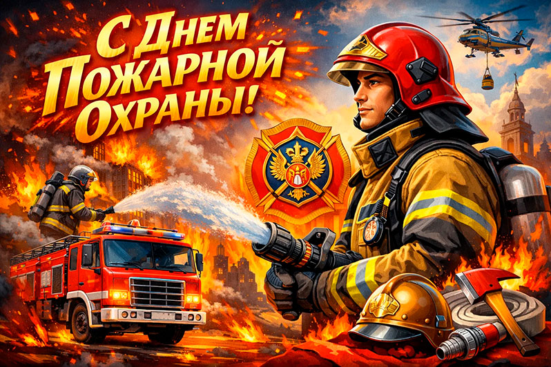 Открытка на День пожарной охраны