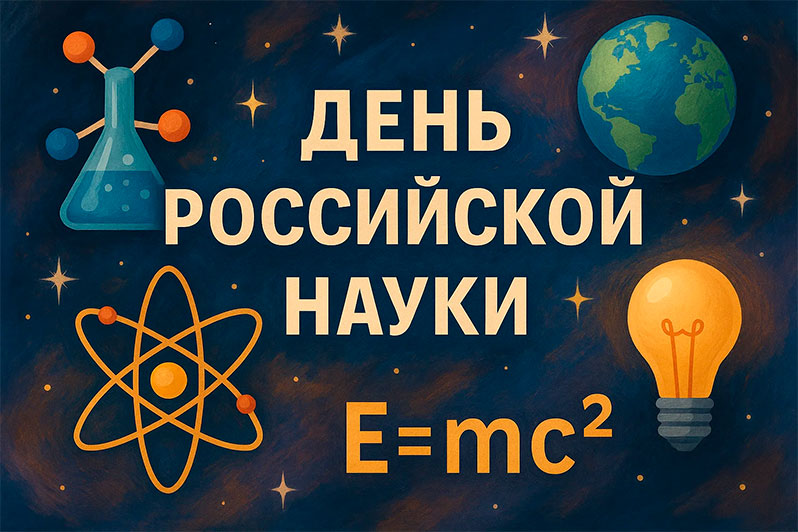 Открытка на День российской науки