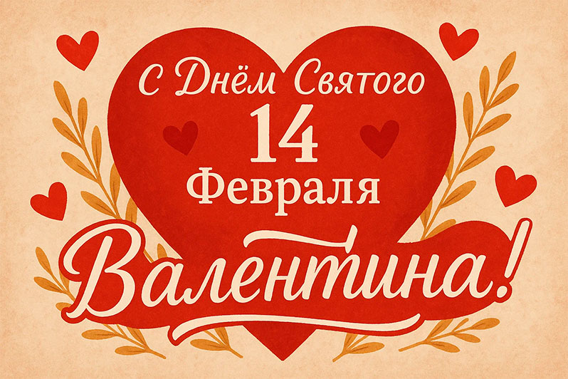 Открытка на День святого Валентина