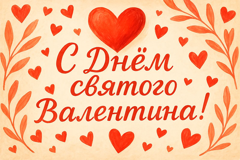 Открытка на День святого Валентина