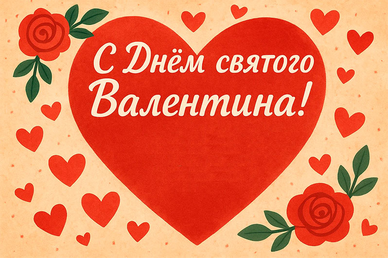 Открытка на День святого Валентина