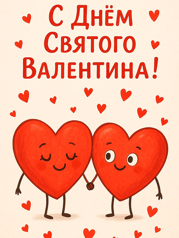 Открытка на День святого Валентина