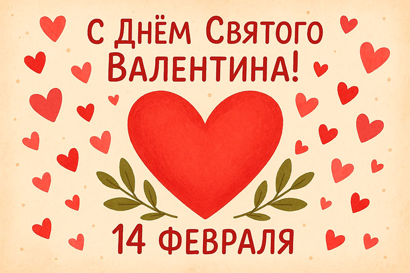 Открытка на День святого Валентина