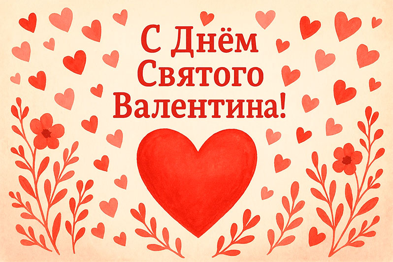Открытка на День святого Валентина