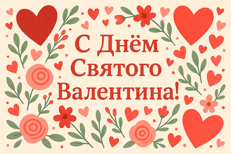 Открытка на День святого Валентина