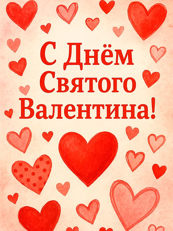 Открытка на День святого Валентина