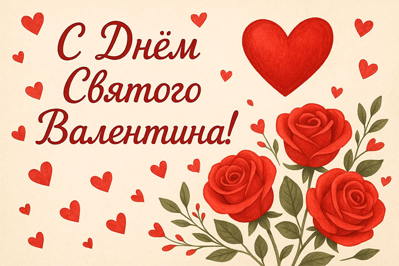 Открытка на День святого Валентина