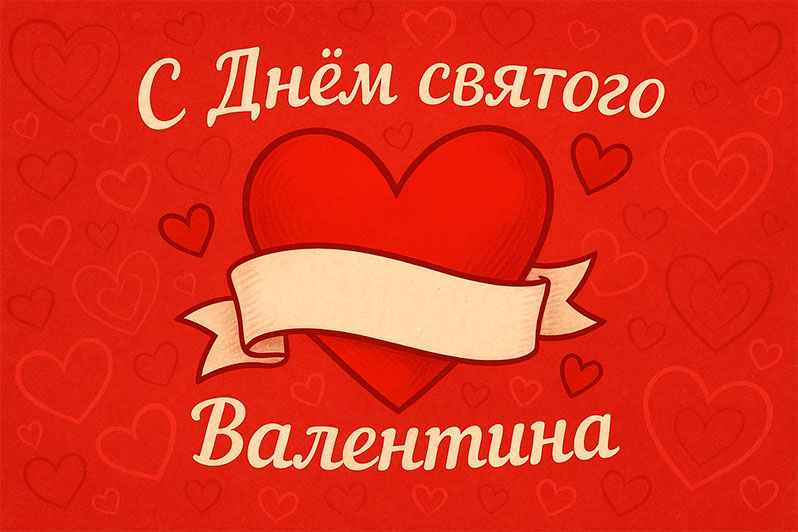 Открытка на День святого Валентина