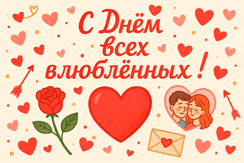 Открытка на День святого Валентина