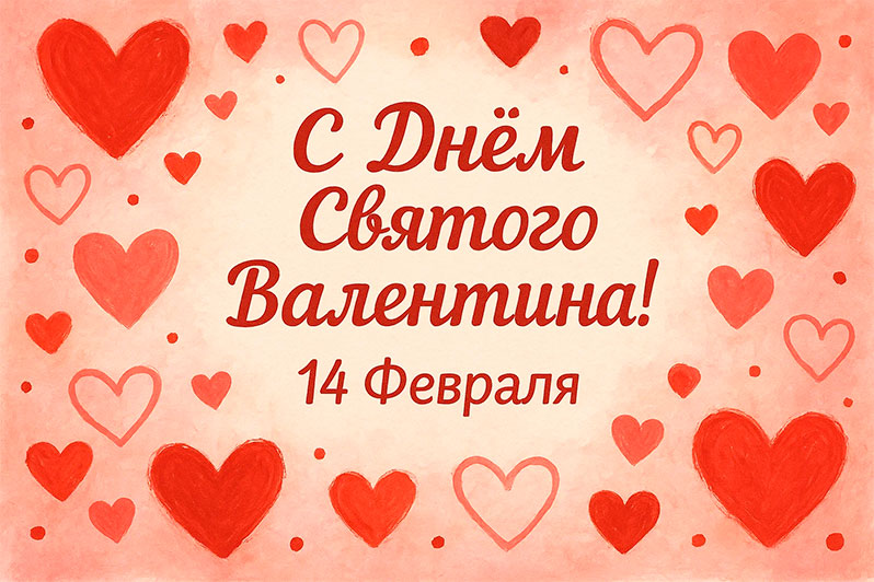 Открытка на День святого Валентина