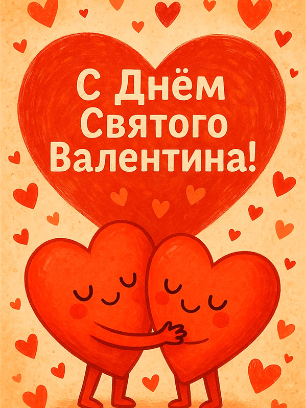 Открытка на День святого Валентина