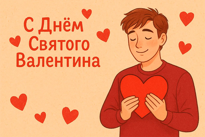 Открытка на День святого Валентина любимой