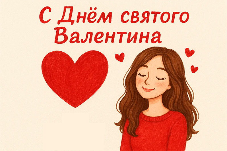 Открытка на День святого Валентина любимому мужчине