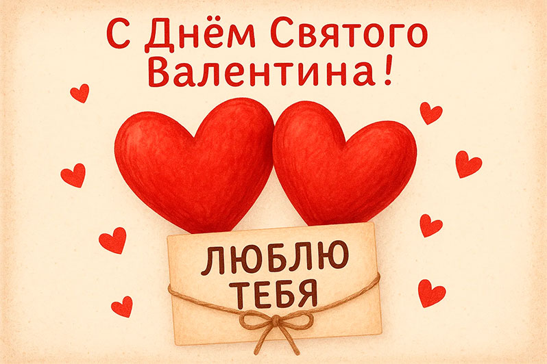 Открытка на День святого Валентина