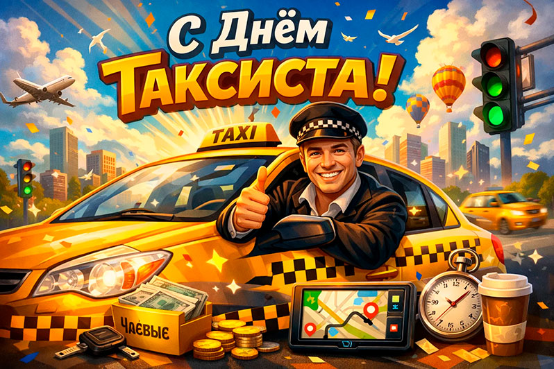 Открытка на День таксиста