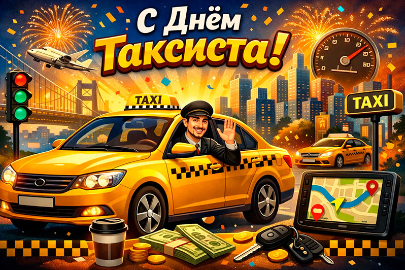 Открытка на День таксиста