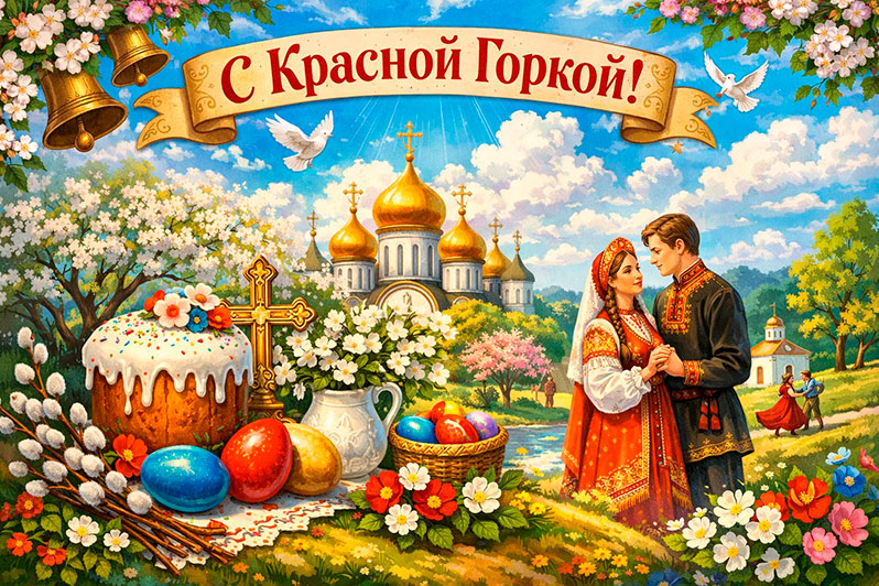 Открытка на Красную горку