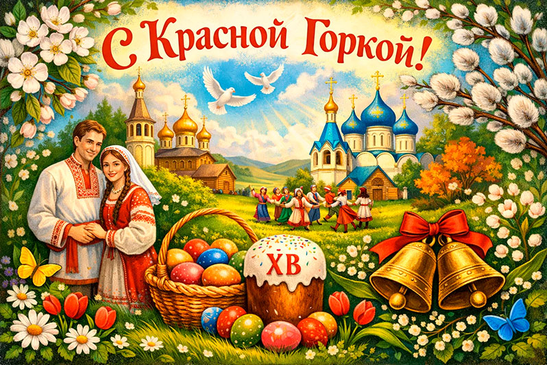 Открытка на Красную горку