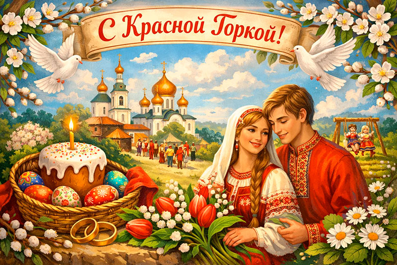 Открытка на Красную горку