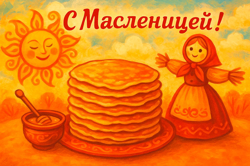 Открытка на Масленицу