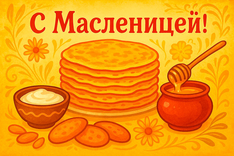 Открытка на Масленицу