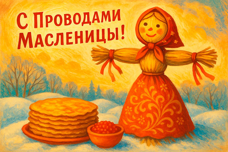Открытка на Масленицу