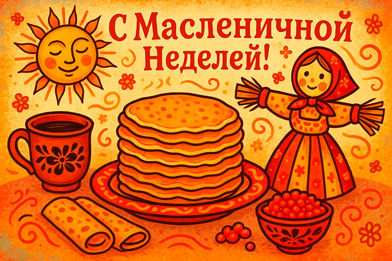 Открытка на начало масленицы