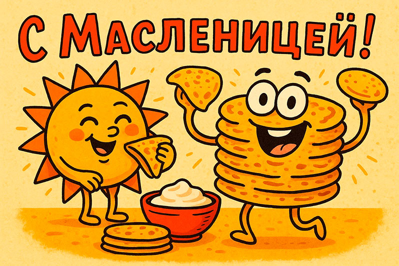Открытка на Масленицу