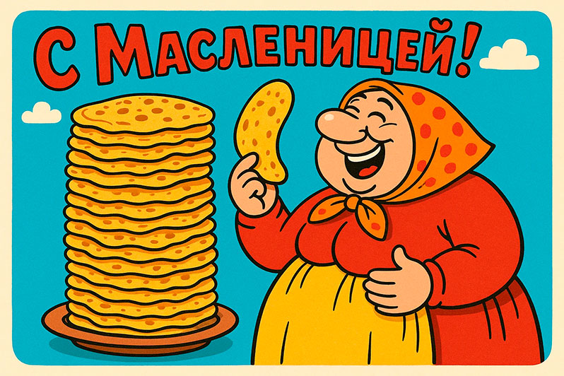 Открытка на Пятницу Масленицы