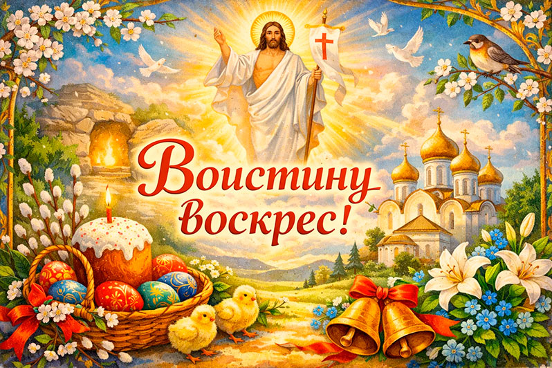 Открытка на Пасху