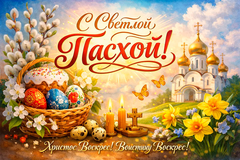 Открытка на Пасху