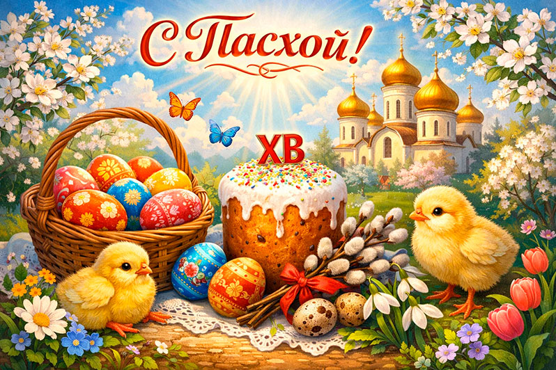 Открытка на Пасху
