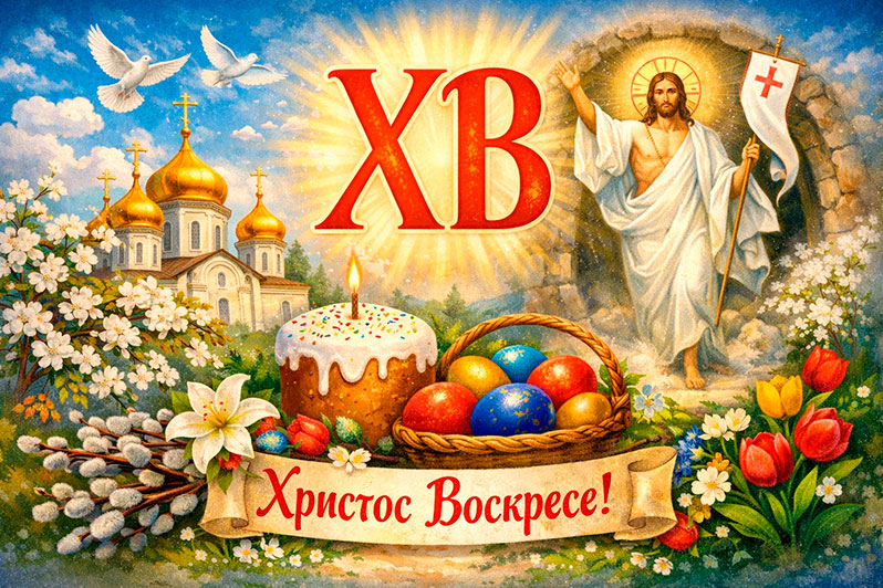Открытка на Пасху