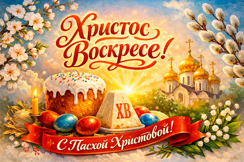 Открытка на Пасху